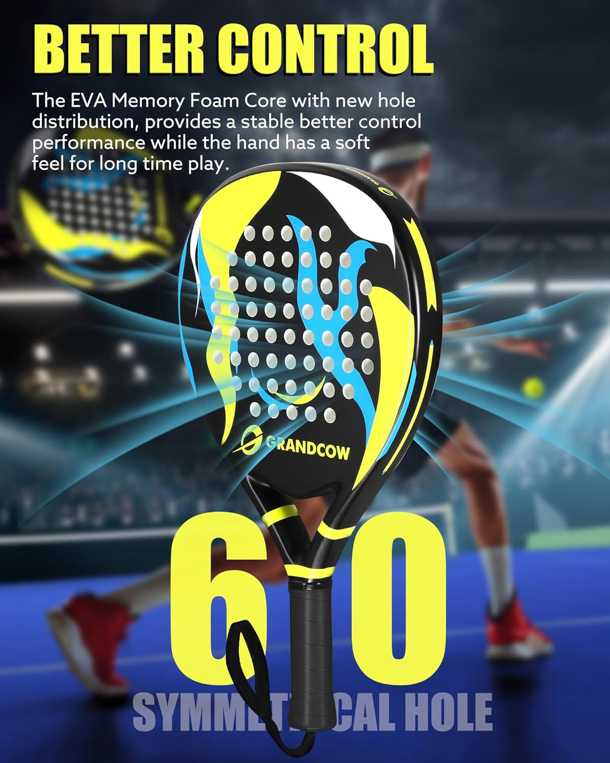 Padel Racket Carbon Fiber Power Lite Pop Tennis Paddle Paddleball Racquets