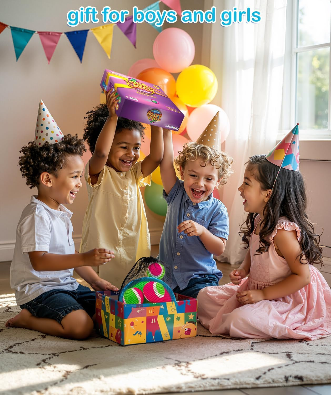 Kids Toys Toss and Catch Game Set Beach Pool Toys for Kids Ages 3-4 5-7 8-12, outside Yard Camping Outdoor Games for 3 4 5 6 7 8 Year Old Boys Girls Birthday Gift Adults Family