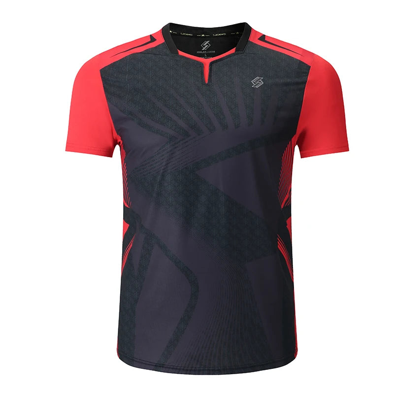 Sports T Shirt Badminton Shirts Men Workout T Shirt Tennis Shirts Male Table Tennis Tshirt Soccer Fitness Training Tshirts