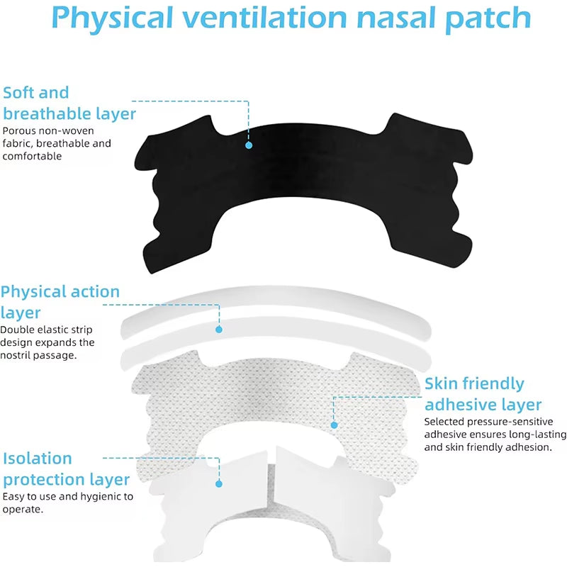 10/60/100Pcs anti Snoring Nasal Strips Help Breathing Reduce Snoring Nasal Strips Better Sleep Breath Improve Sleeping