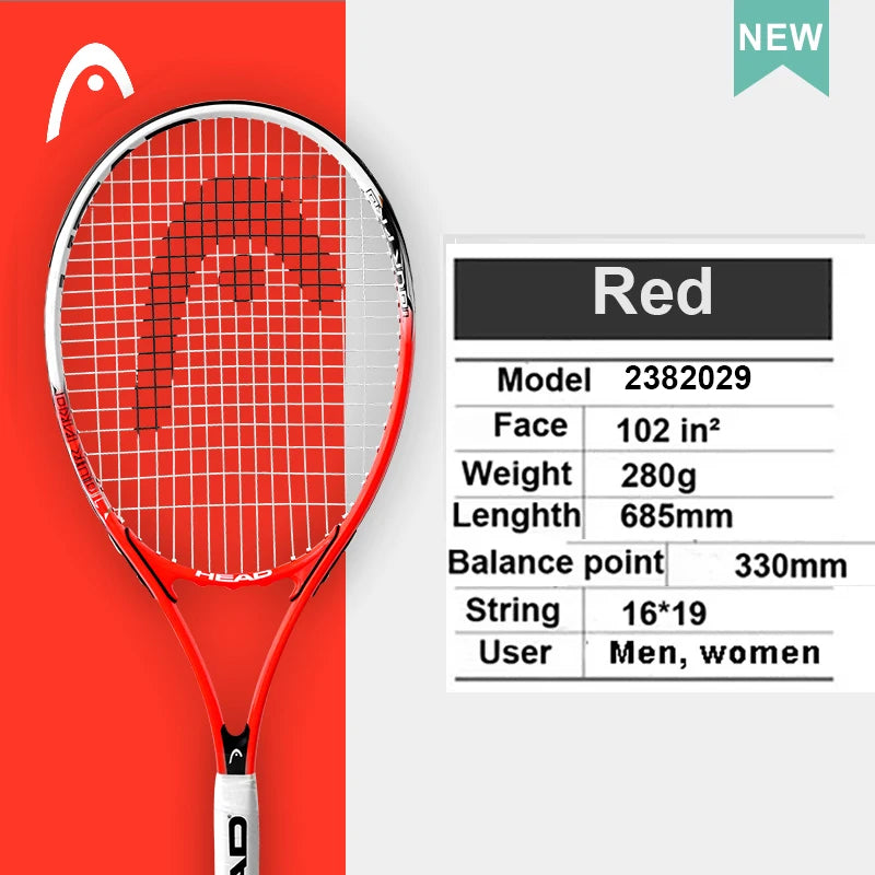 Original Tennis Racket Black Professional Tennis Racquet Carbon Tenis Padel with Bag Overgrip Dampener Raquete De Tenis 414
