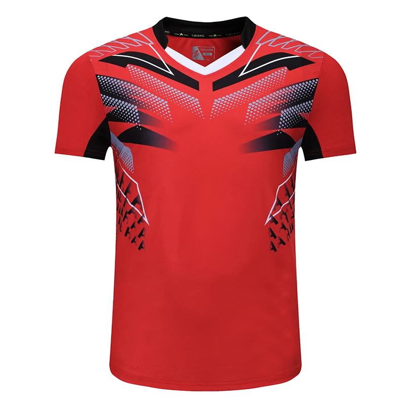 Sports T Shirt Badminton Shirts Men Workout T Shirt Tennis Shirts Male Table Tennis Tshirt Soccer Fitness Training Tshirts