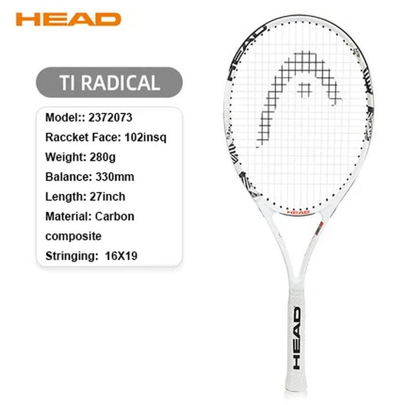 Original Tennis Racket Black Professional Tennis Racquet Carbon Tenis Padel with Bag Overgrip Dampener Raquete De Tenis 414