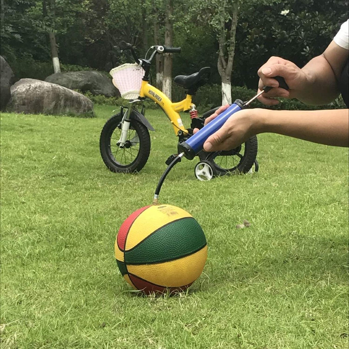 Bomba De Aire Con Agujas Para Anillo De Natación De Fútbol De Baloncesto