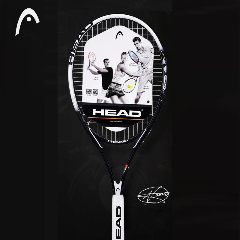 Original Tennis Racket Black Professional Tennis Racquet Carbon Tenis Padel with Bag Overgrip Dampener Raquete De Tenis 414