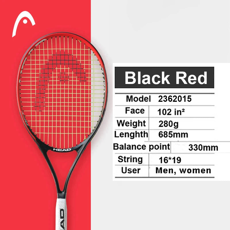 Original Tennis Racket Black Professional Tennis Racquet Carbon Tenis Padel with Bag Overgrip Dampener Raquete De Tenis 414