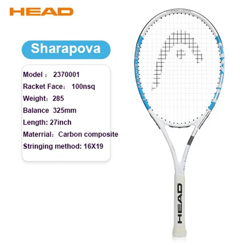 Original Tennis Racket Black Professional Tennis Racquet Carbon Tenis Padel with Bag Overgrip Dampener Raquete De Tenis 414