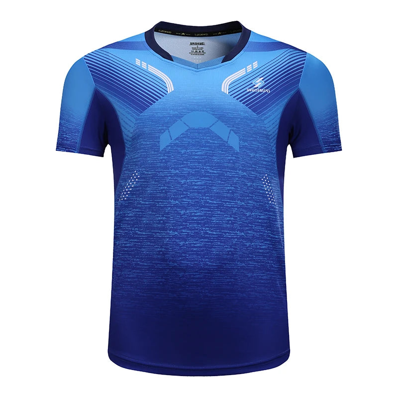 Sports T Shirt Badminton Shirts Men Workout T Shirt Tennis Shirts Male Table Tennis Tshirt Soccer Fitness Training Tshirts