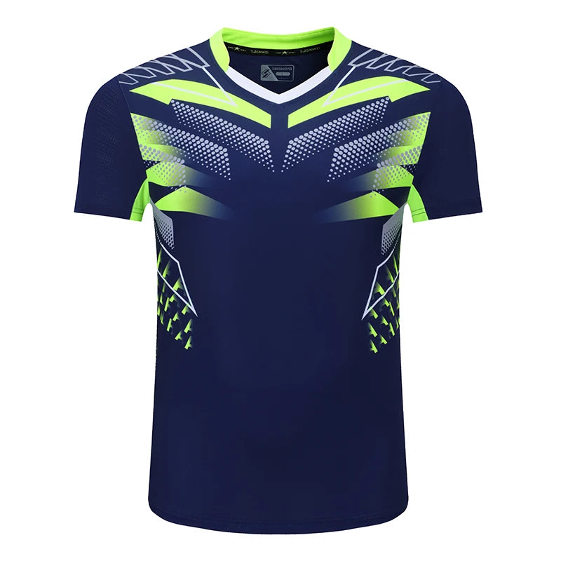 Sports T Shirt Badminton Shirts Men Workout T Shirt Tennis Shirts Male Table Tennis Tshirt Soccer Fitness Training Tshirts