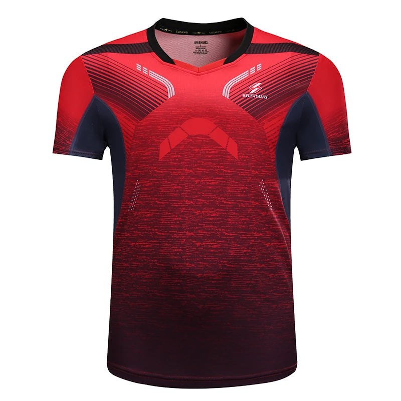 Sports T Shirt Badminton Shirts Men Workout T Shirt Tennis Shirts Male Table Tennis Tshirt Soccer Fitness Training Tshirts