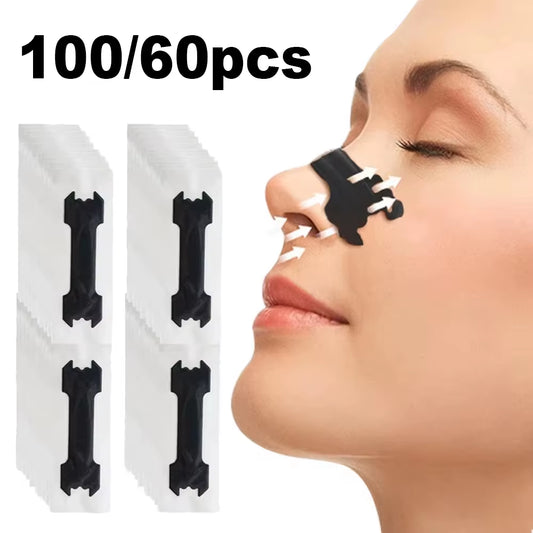 10/60/100Pcs anti Snoring Nasal Strips Help Breathing Reduce Snoring Nasal Strips Better Sleep Breath Improve Sleeping