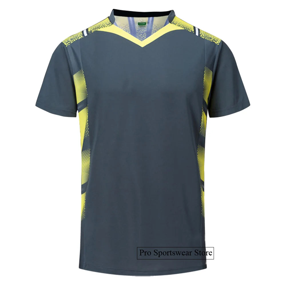 Sports T Shirt Badminton Shirts Men Workout T Shirt Tennis Shirts Male Table Tennis Tshirt Soccer Fitness Training Tshirts