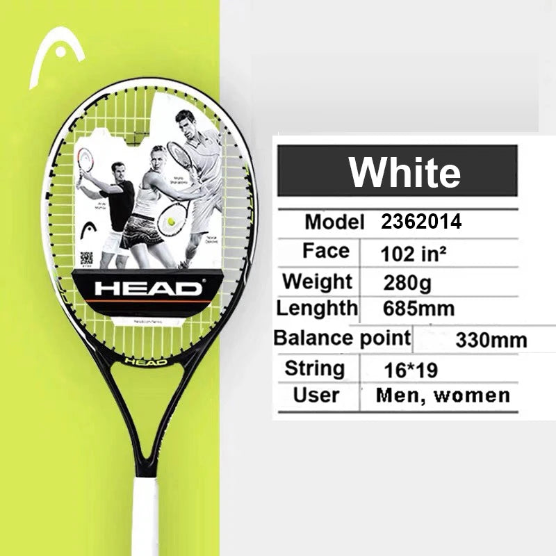 Original  Tennis Racket Black Professional Tennis Racquet Carbon Tenis Padel with Bag Overgrip Dampener Raquete De Tenis 414