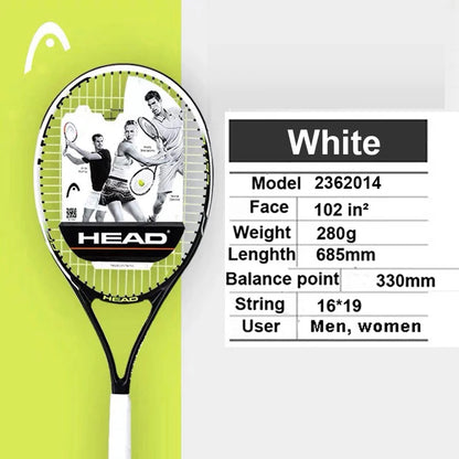 Original  Tennis Racket Black Professional Tennis Racquet Carbon Tenis Padel with Bag Overgrip Dampener Raquete De Tenis 414
