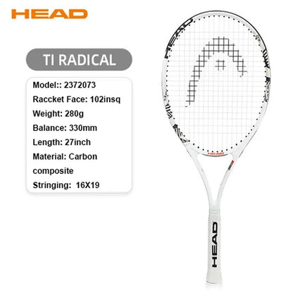 Original  Tennis Racket Black Professional Tennis Racquet Carbon Tenis Padel with Bag Overgrip Dampener Raquete De Tenis 414