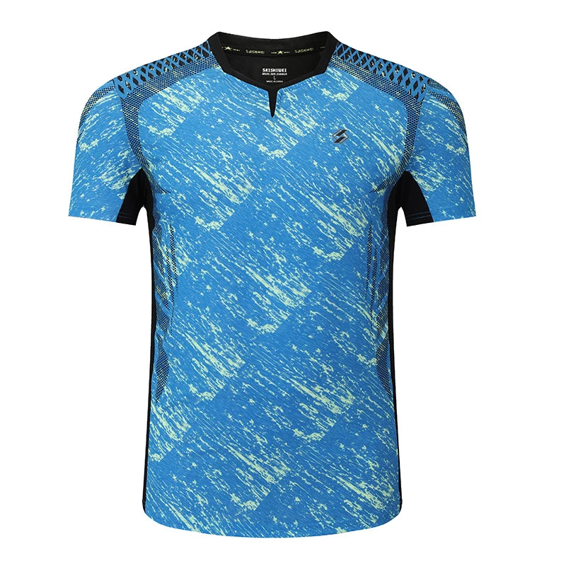 Sports T Shirt Badminton Shirts Men Workout T Shirt Tennis Shirts Male Table Tennis Tshirt Soccer Fitness Training Tshirts