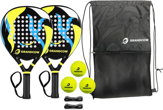 Padel Racket Carbon Fiber Power Lite Pop Tennis Paddle Paddleball Racquets