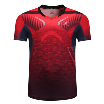 Sports T Shirt Badminton Shirts Men Workout T Shirt Tennis Shirts Male Table Tennis Tshirt Soccer Fitness Training Tshirts