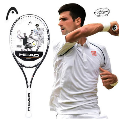 Original  Tennis Racket Black Professional Tennis Racquet Carbon Tenis Padel with Bag Overgrip Dampener Raquete De Tenis 414