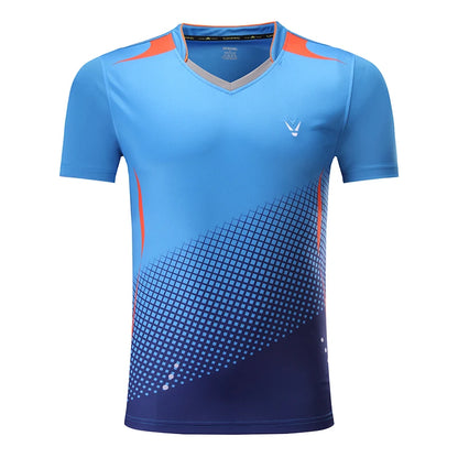 Sports T Shirt Badminton Shirts Men Workout T Shirt Tennis Shirts Male Table Tennis Tshirt Soccer Fitness Training Tshirts